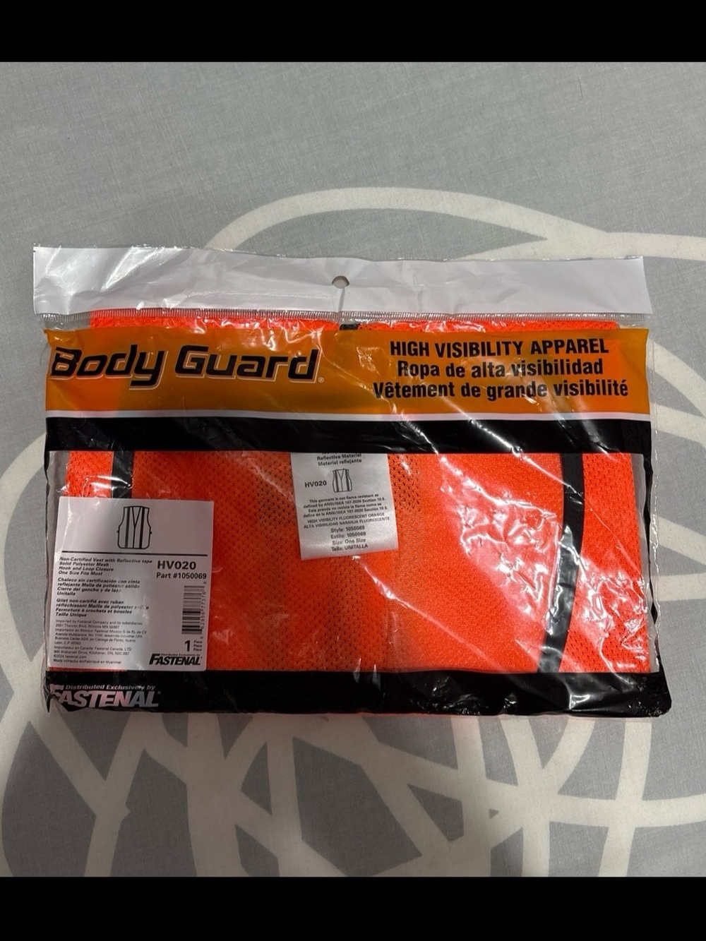 Body Guard Orange Vest With Reflective Tape